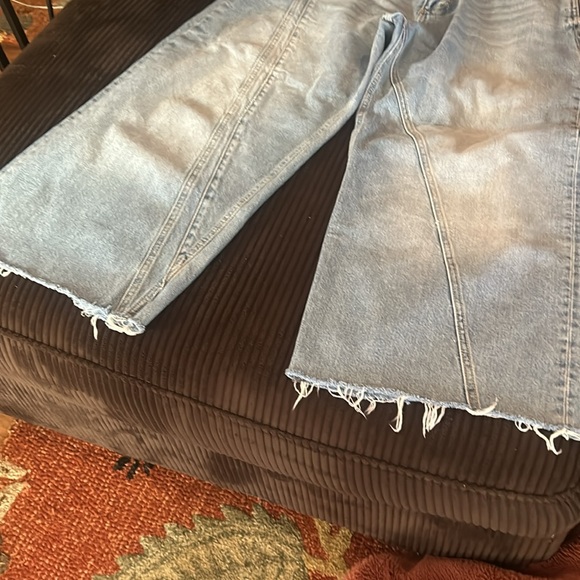 COPY - ZARA Asymmetrical Wide Leg Double Waistband Jeans Size 12 - Picture 10 of 10